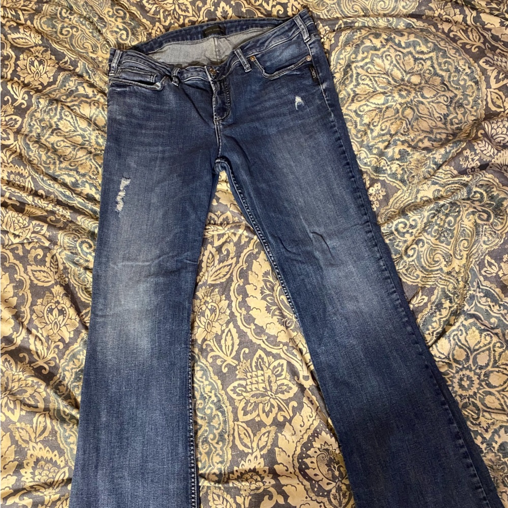 Silver Bootcut Jeans, size 14